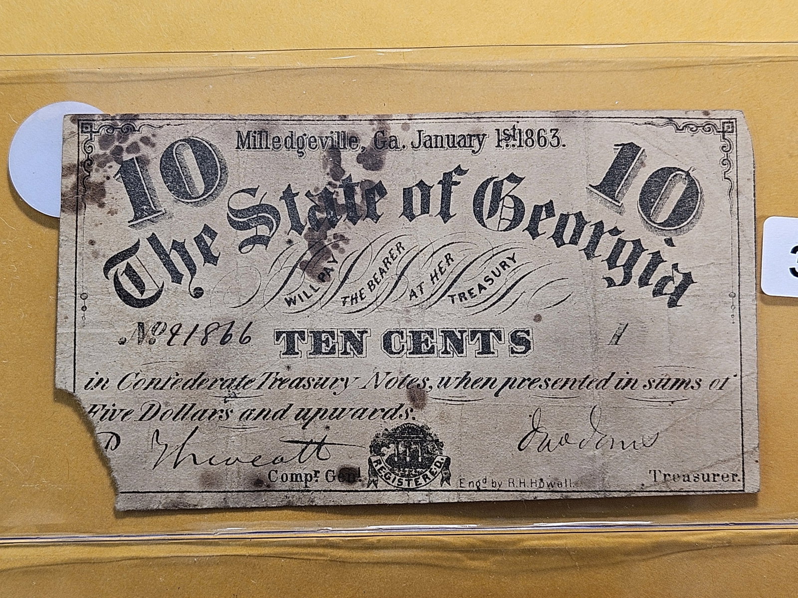 Two Series 1863 Georgia Obsolete Fractional Notes - 3