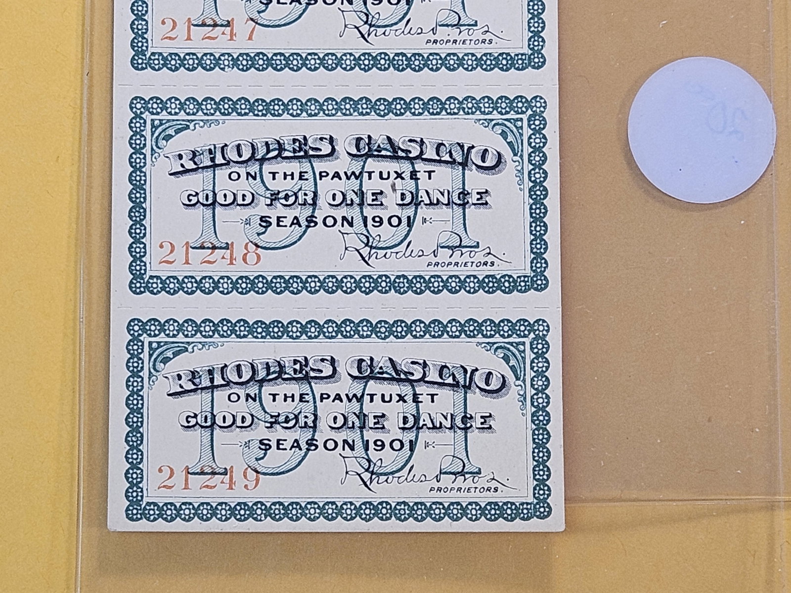 Seven Older Paper "Good For" Tokens - 4