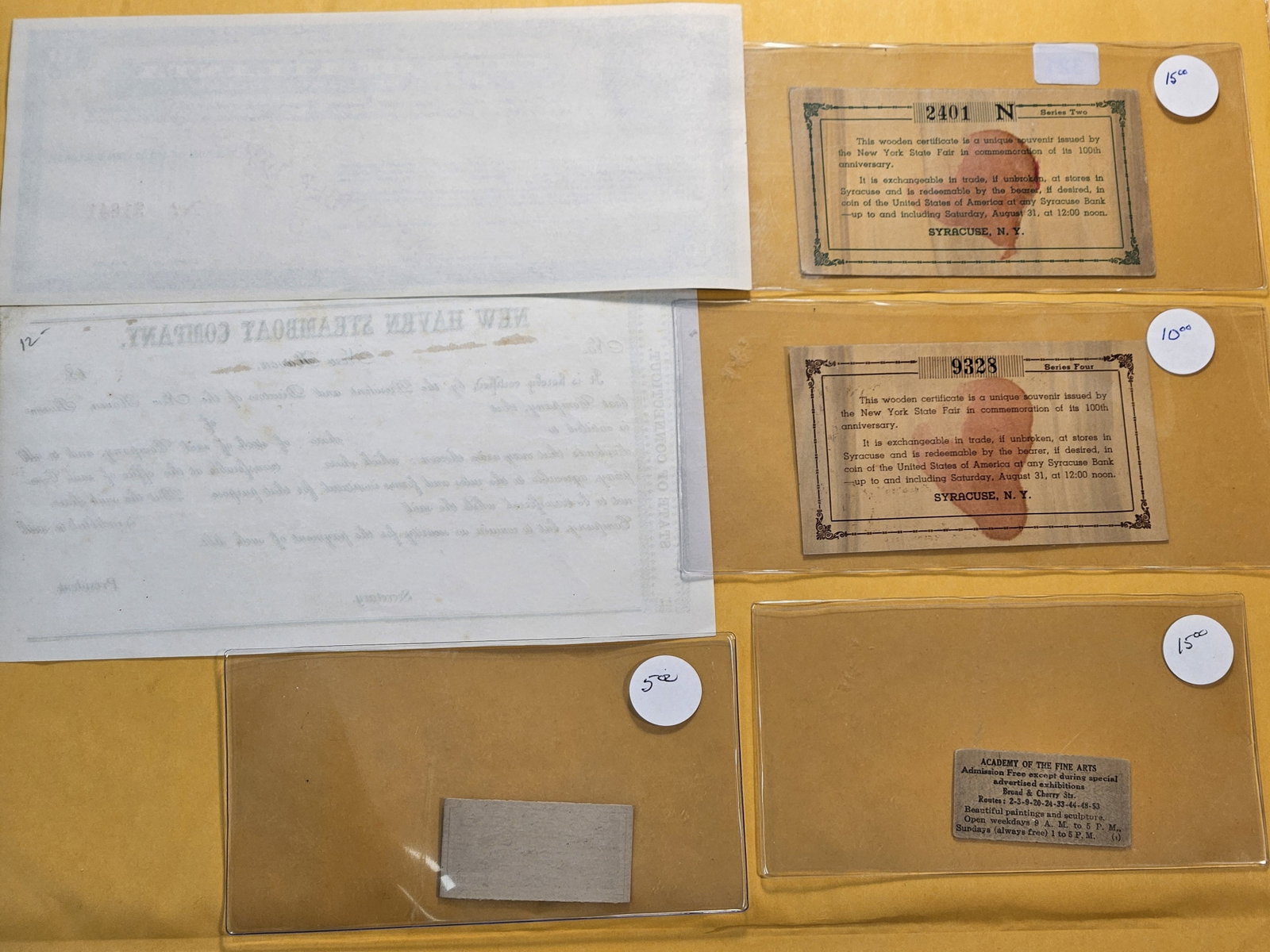 Six United States Paper Items - 6
