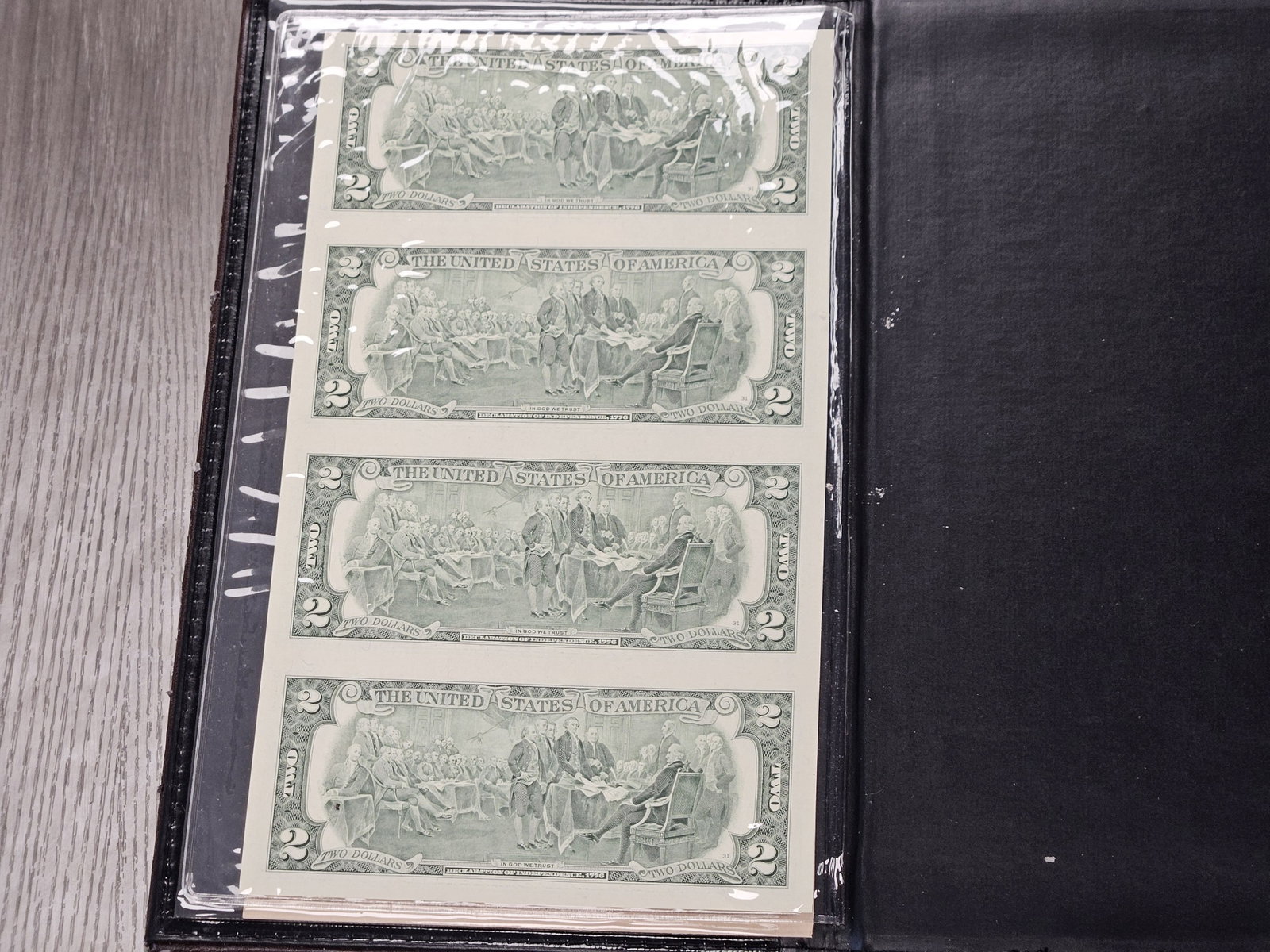 Series 2003 Two Dollar Federal Reserve Note Uncut Sheet - 5