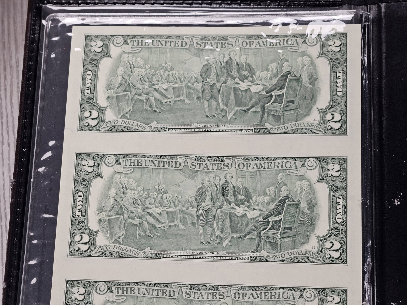 Series 2003 Two Dollar Federal Reserve Note Uncut Sheet - 6