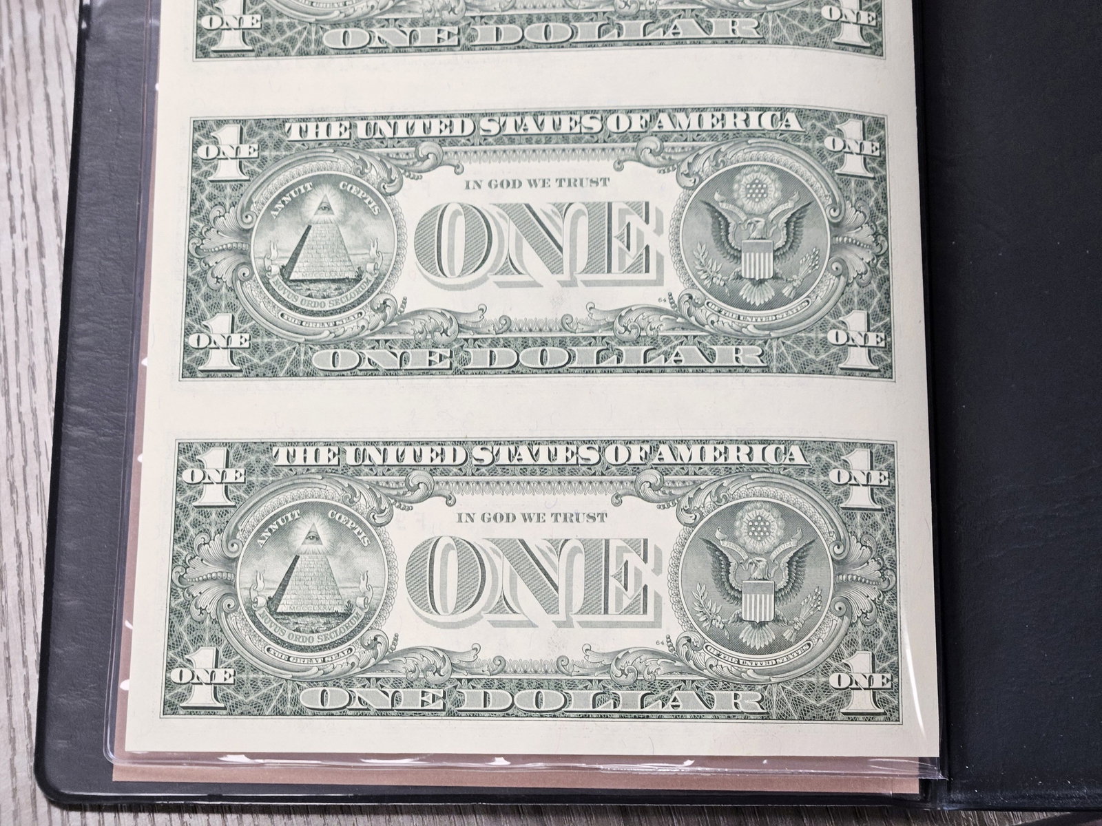 Series 2003 One Dollar Federal Reserve Note Uncut Sheet - 7