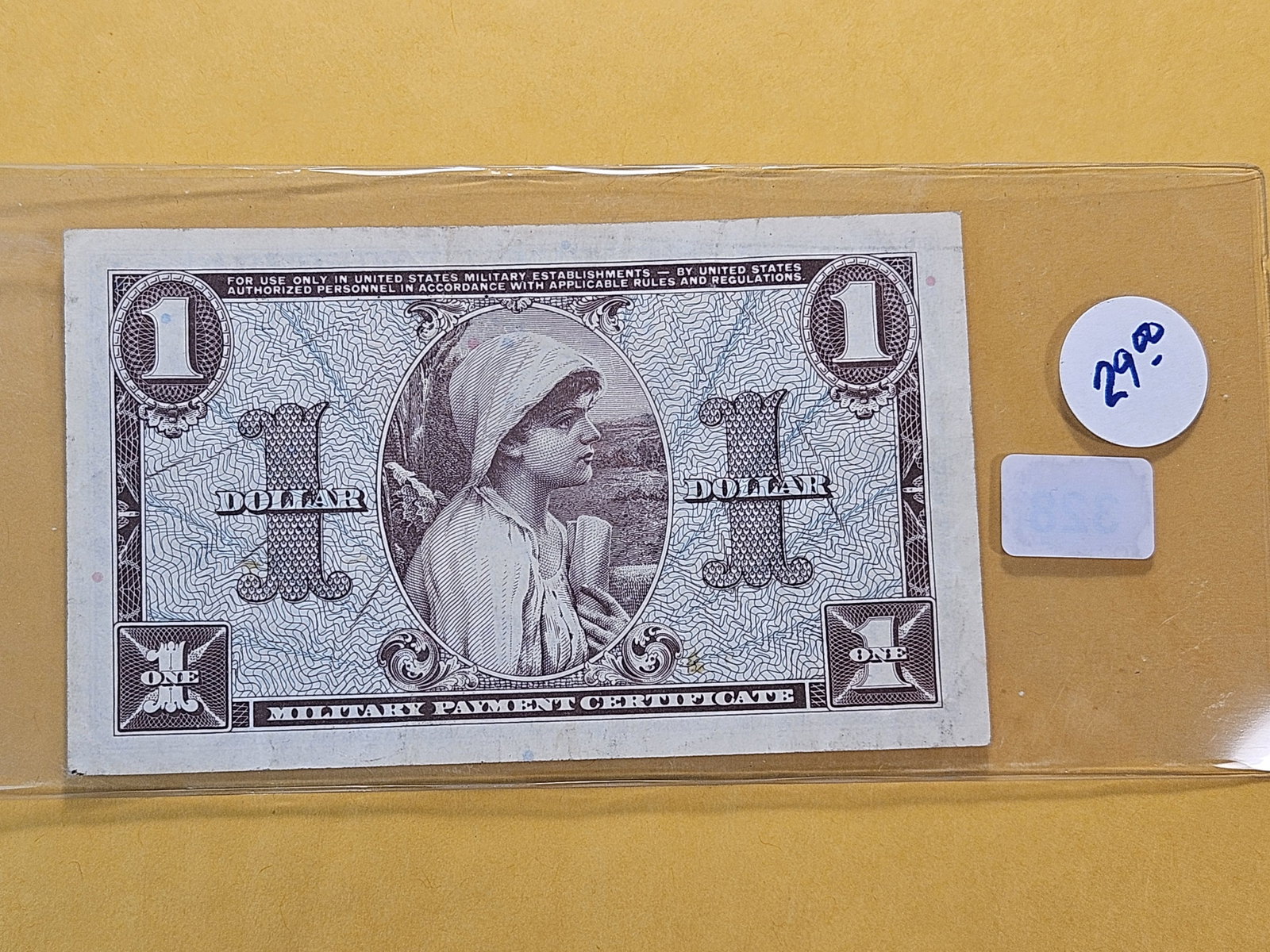 Series 521 One Dollar Military Payment Certificate - 3