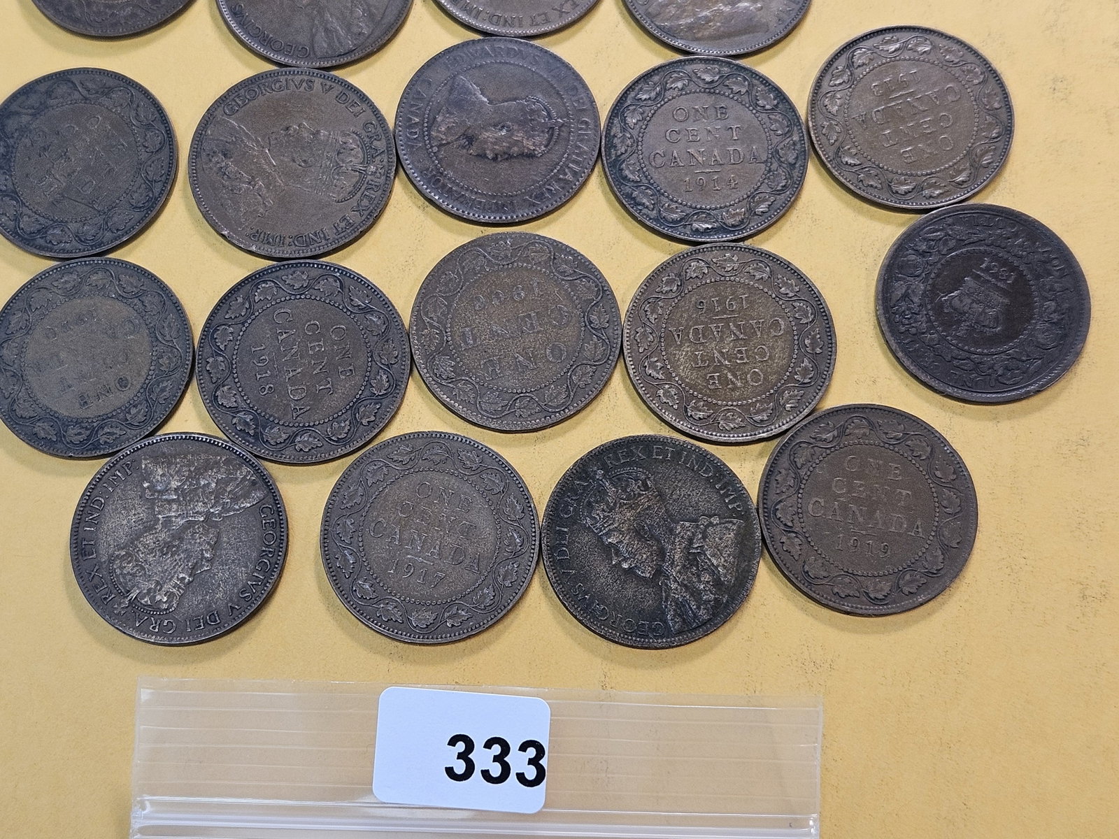 Eighteen Canadian Large Cents - 3