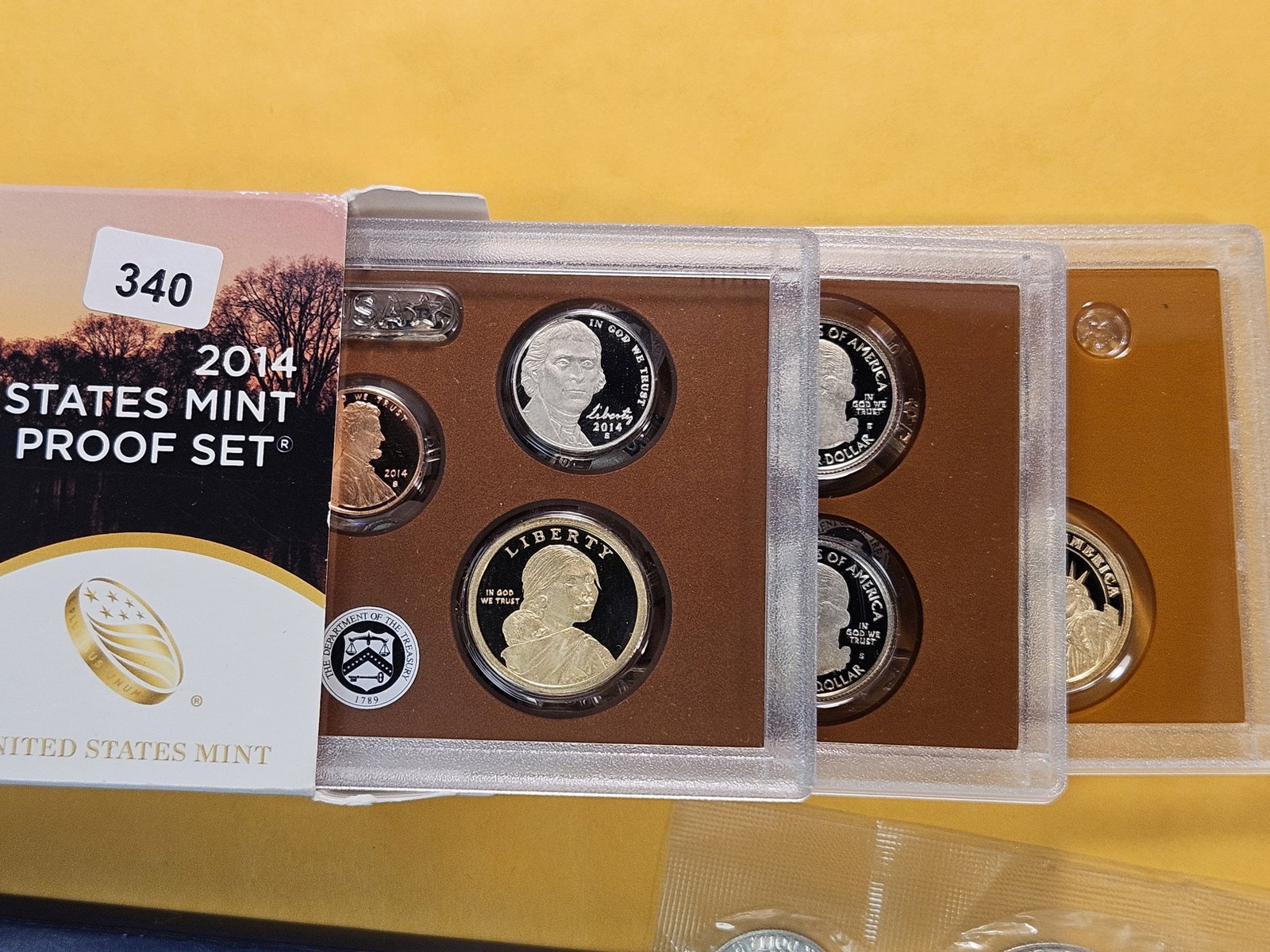 Two US Mint Coin Sets, one is Silver, and a 2000 Quarters Set - 2
