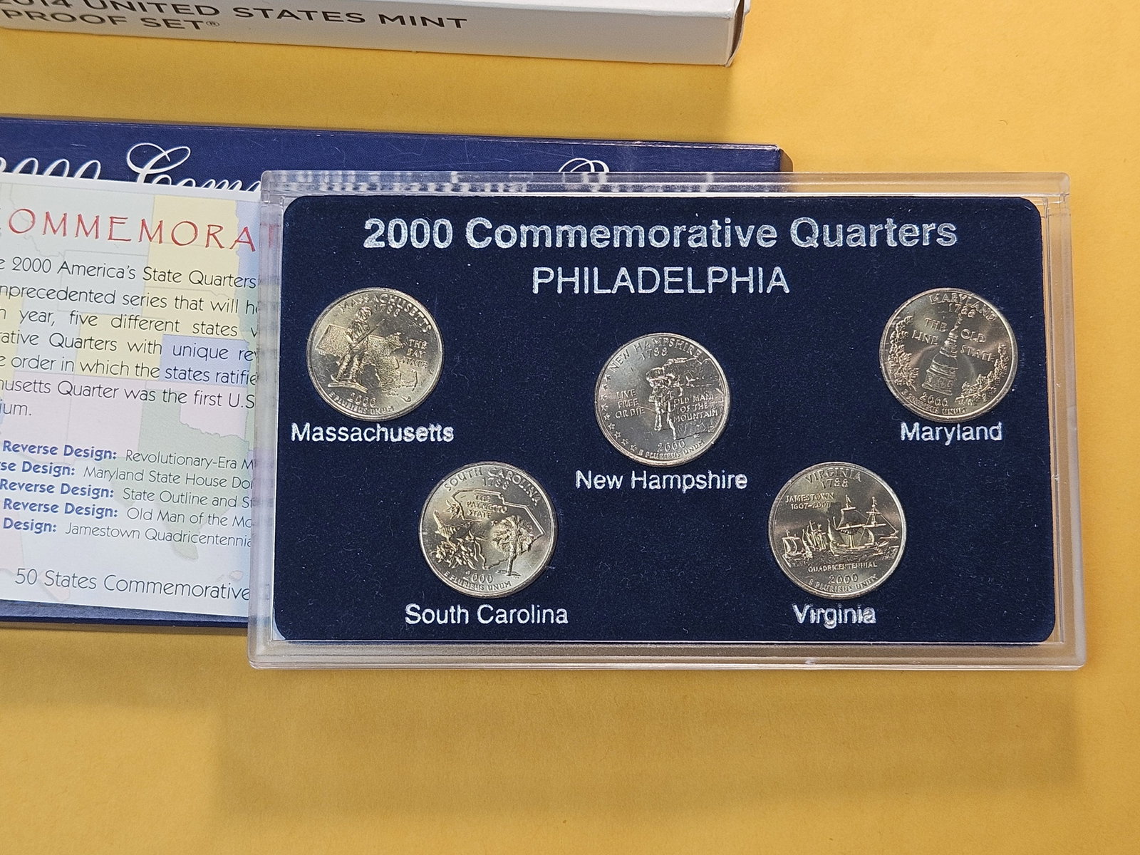 Two US Mint Coin Sets, one is Silver, and a 2000 Quarters Set - 4