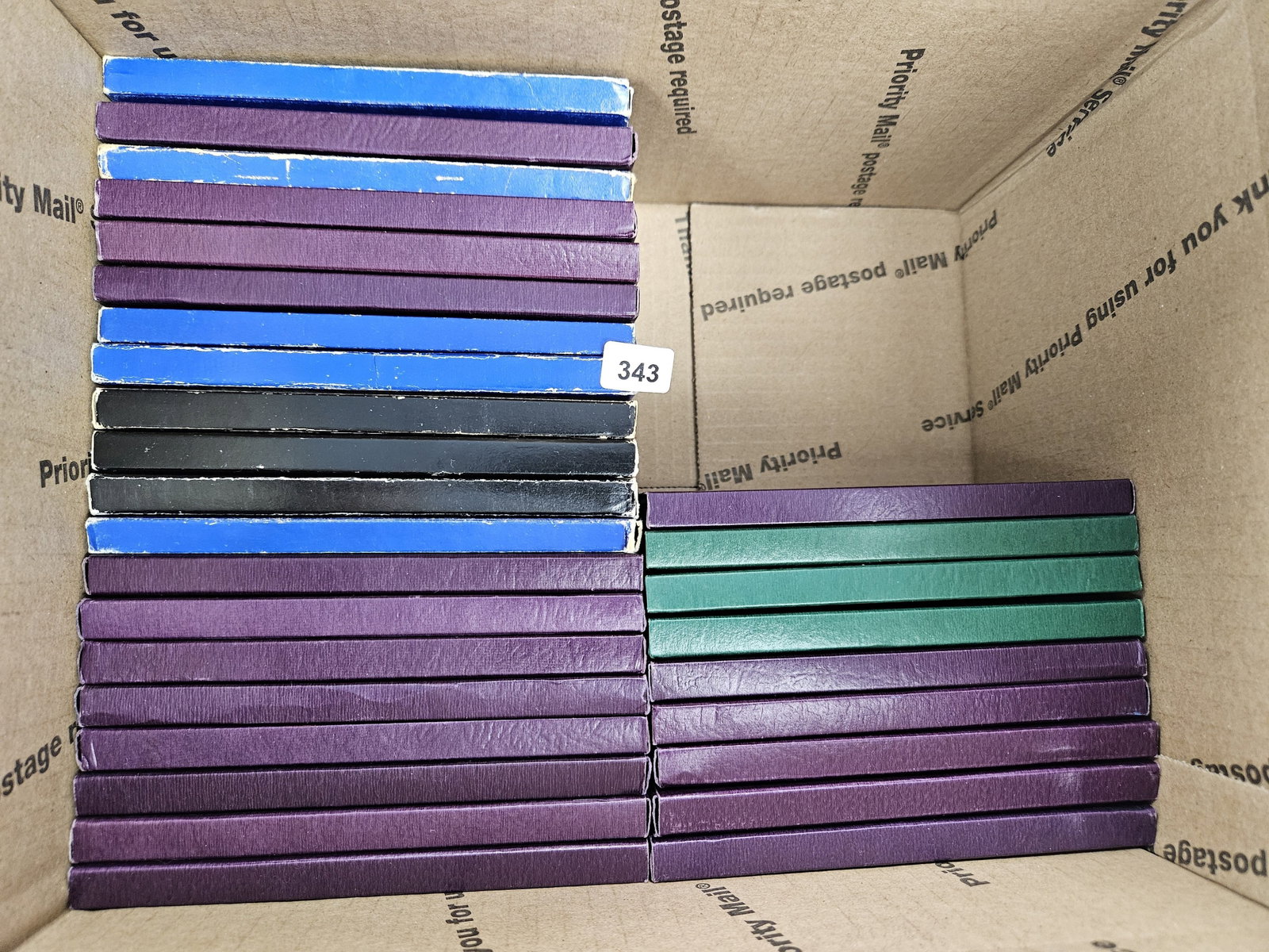 Twenty-Nine Mixed US Proof Sets: Mixed dates 1970's to 1990's. Ships separately in Flat Rate Medium Box