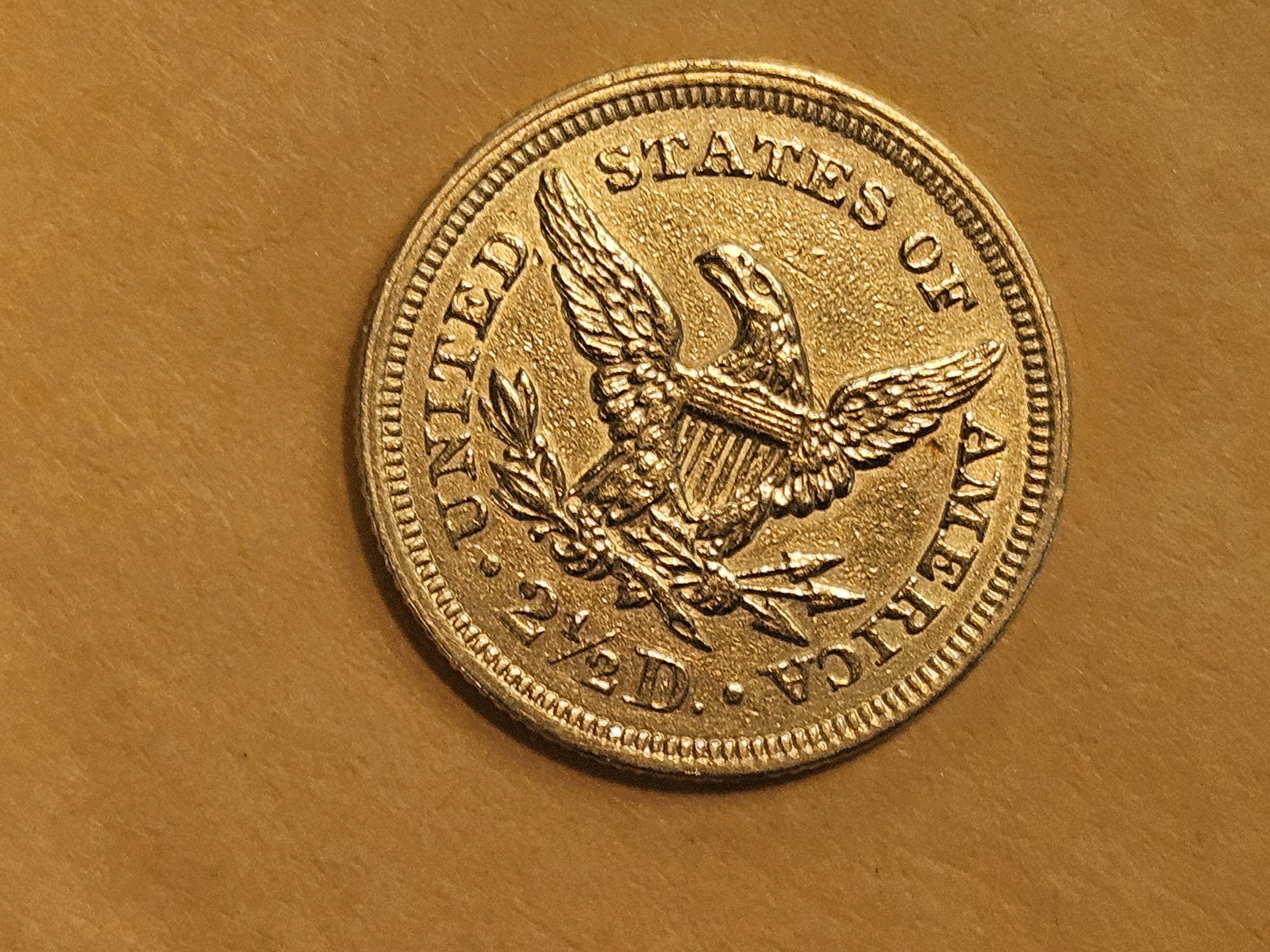 GOLD! Brilliant 1853 Liberty Head 2.5 Dollar Gold Quarter Eagle - 5