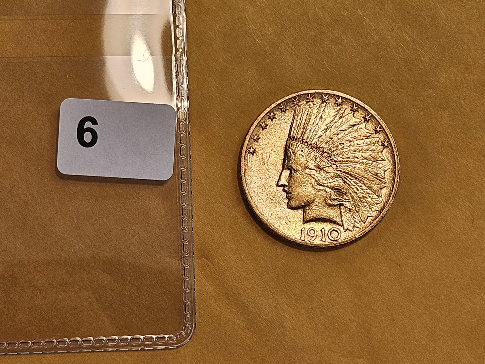 GOLD! Brilliant 1910 Gold Indian Head TEN Dollars - 2