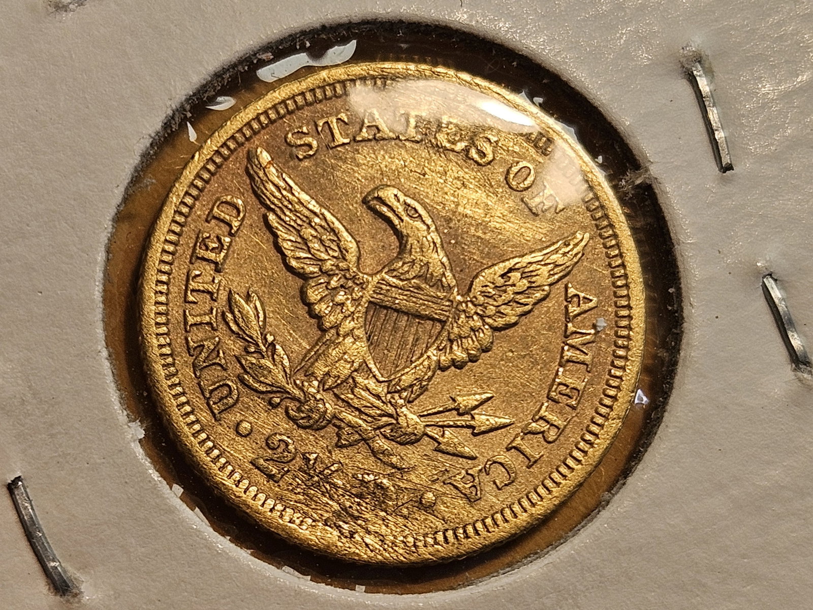 GOLD! Bright 1853 Liberty Head Gold $2.5 Dollar Quarter Eagle - 4