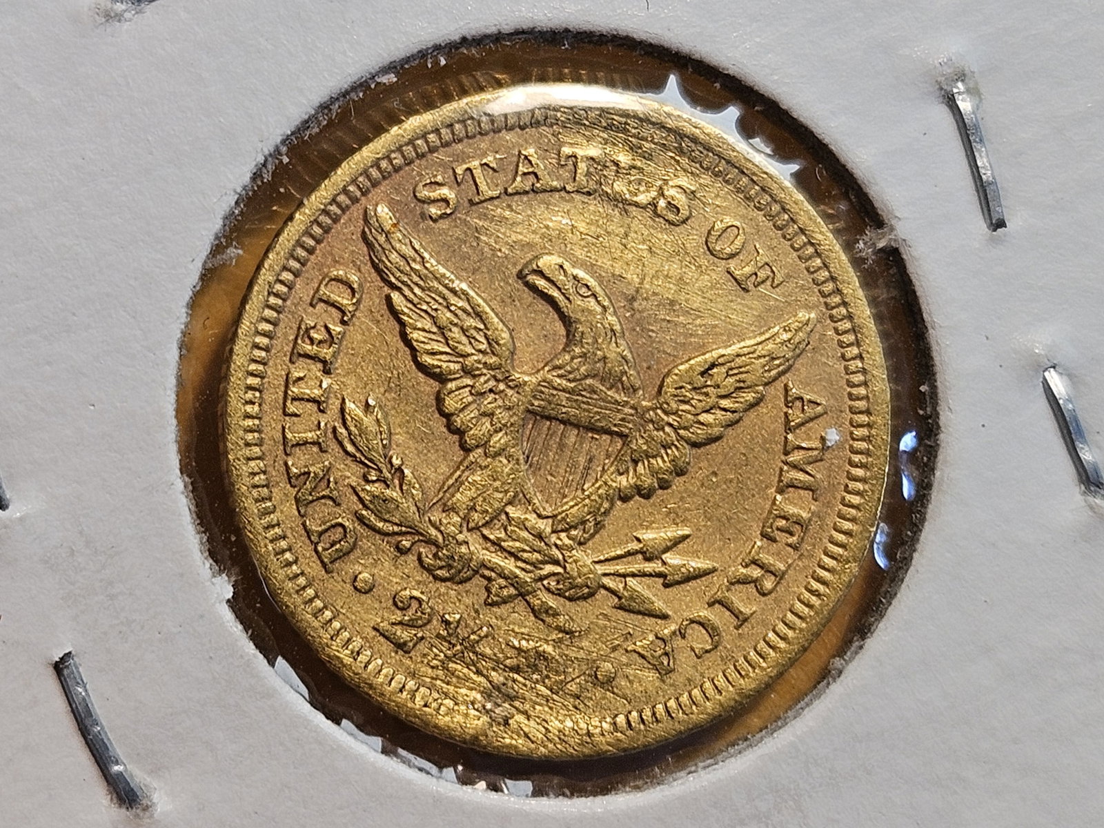 GOLD! Bright 1853 Liberty Head Gold $2.5 Dollar Quarter Eagle - 5