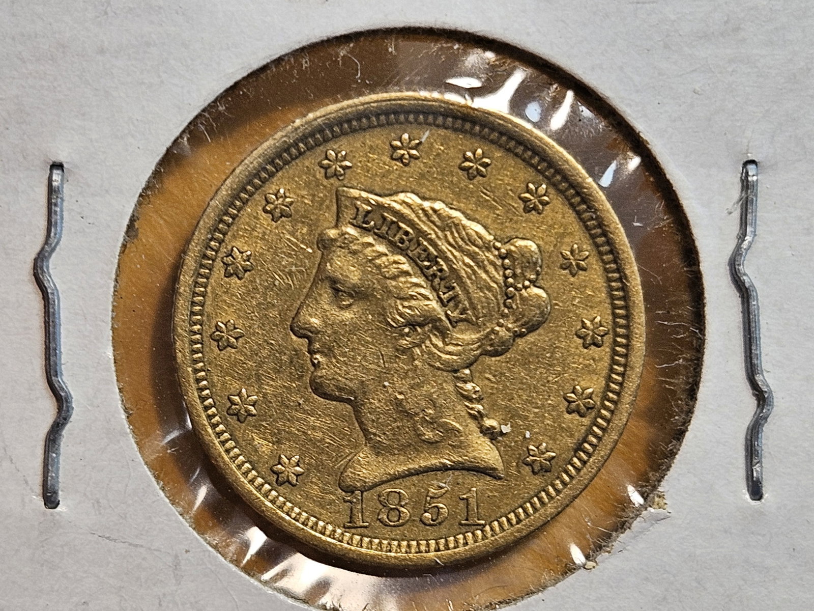 GOLD! 1851 Liberty Head Gold $2.5 Dollar Quarter Eagle - 3