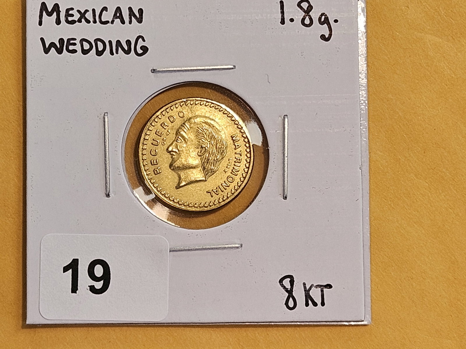 GOLD! Republica Mexicana Gold Wedding Token - 2