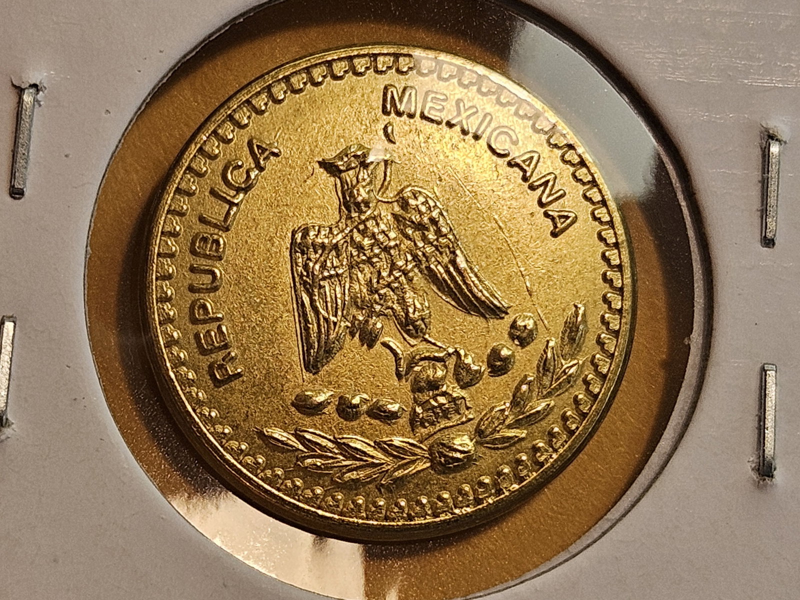 GOLD! Republica Mexicana Gold Wedding Token - 3