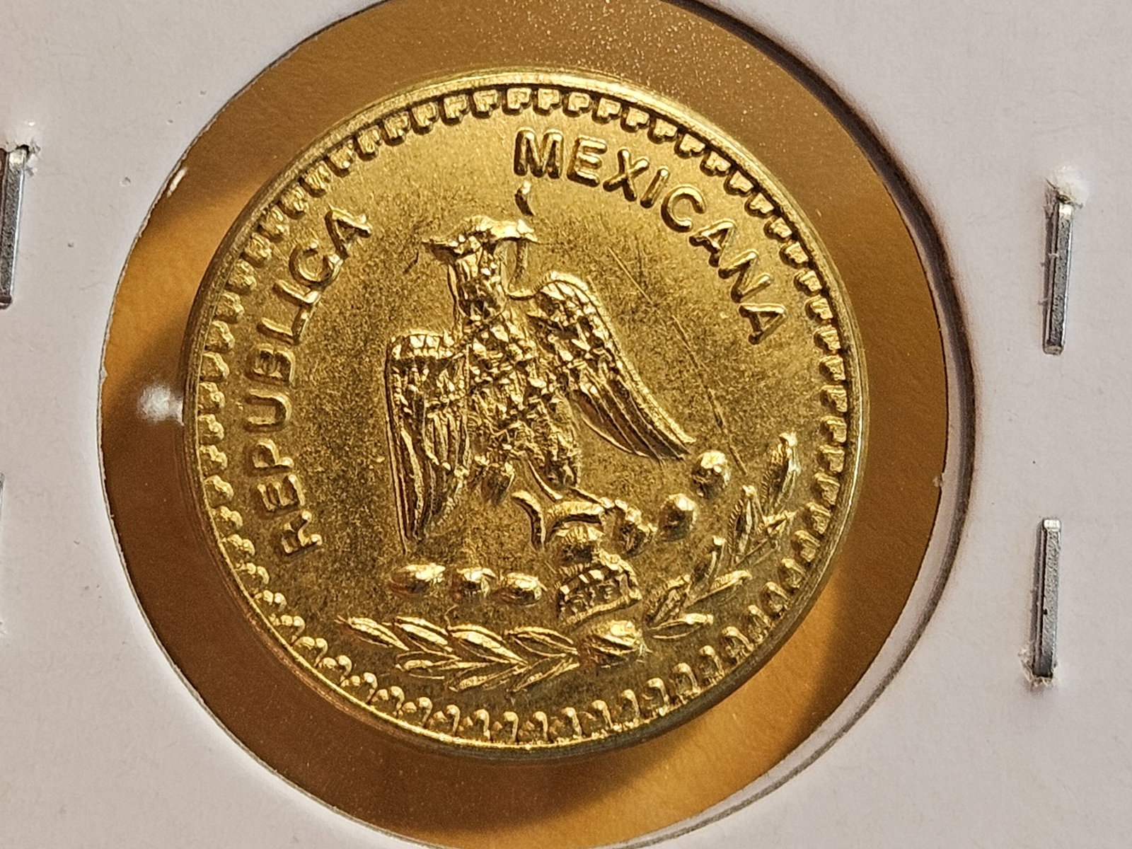 GOLD! Republica Mexicana Gold Wedding Token - 4