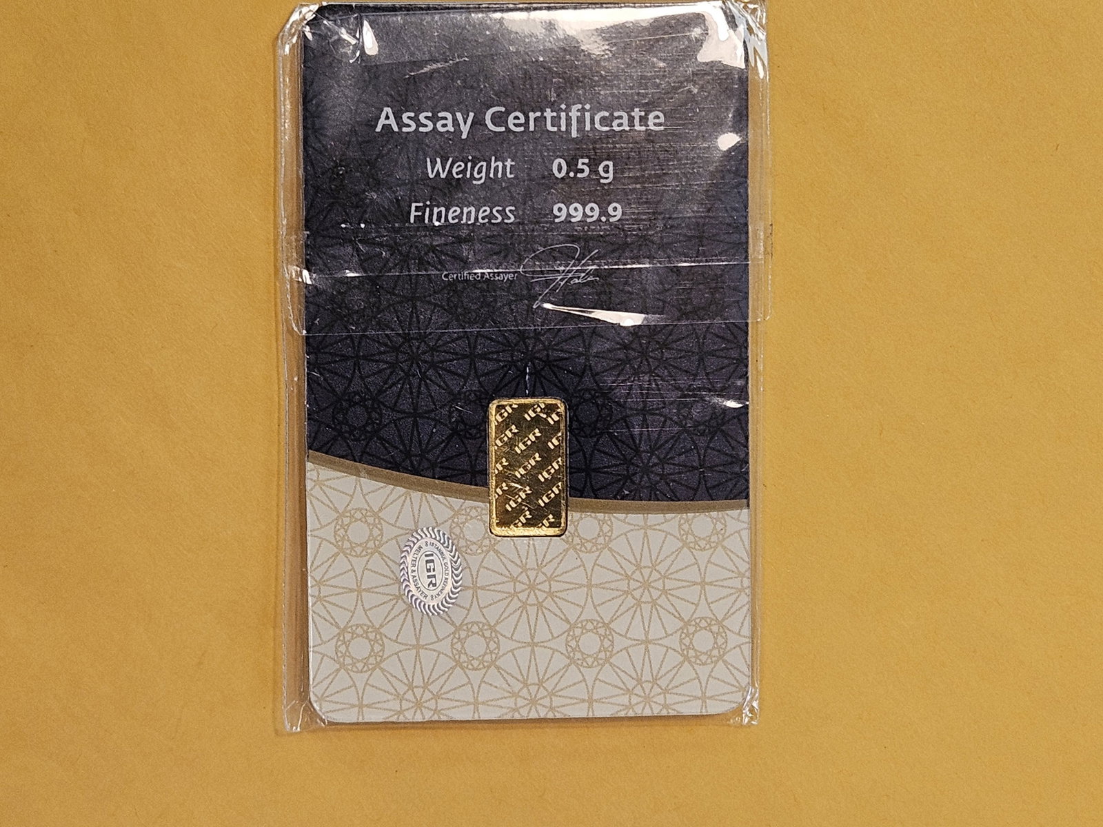 GOLD! IGR One-Half Gram .9999 fine gold bar - 3