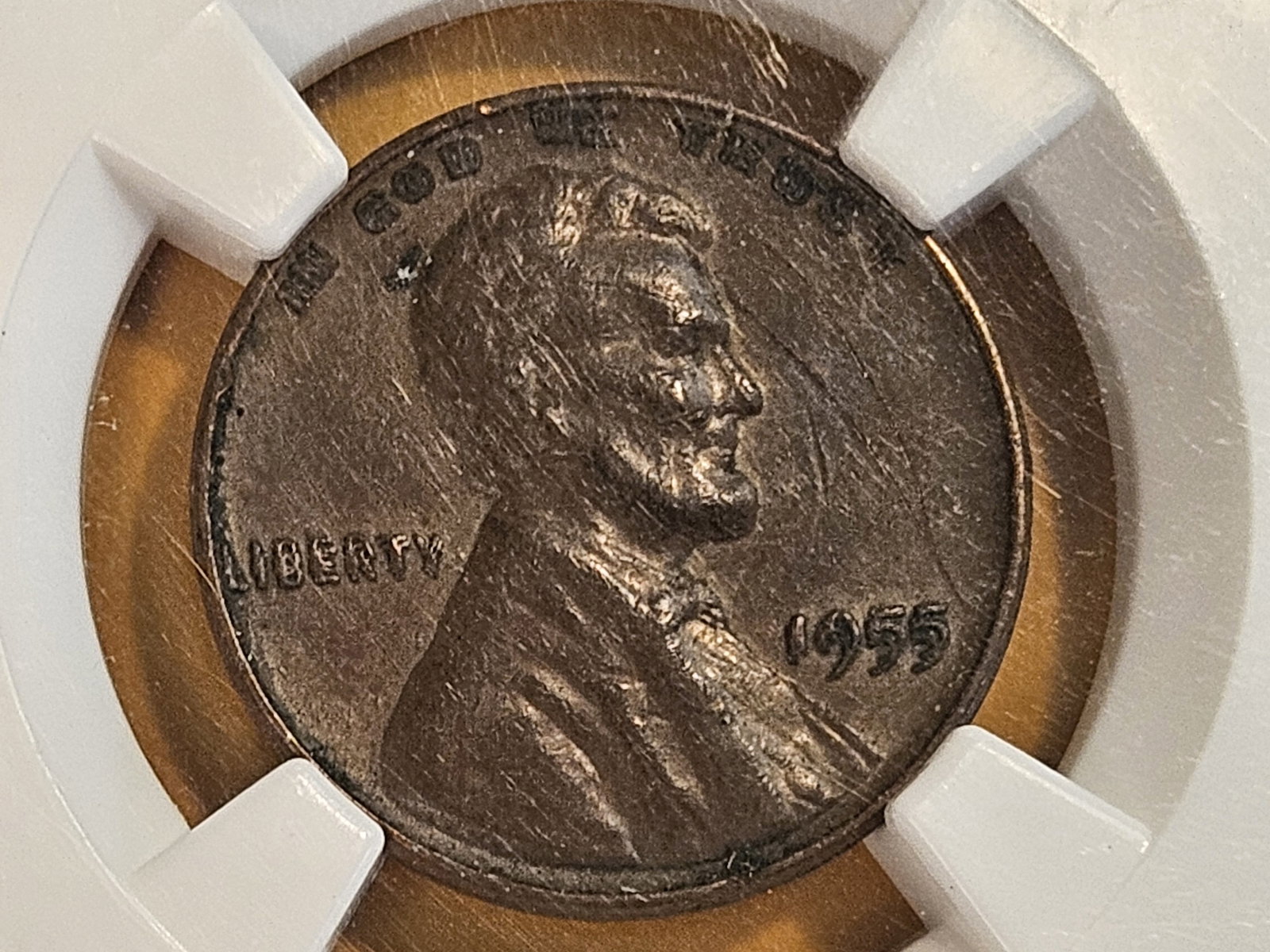 *** HIGHLIGHT *** KEY VARIETY! NGC 1955 DOUBLED DIE OBVERSE Wheat cent in AU-Details!! - 3