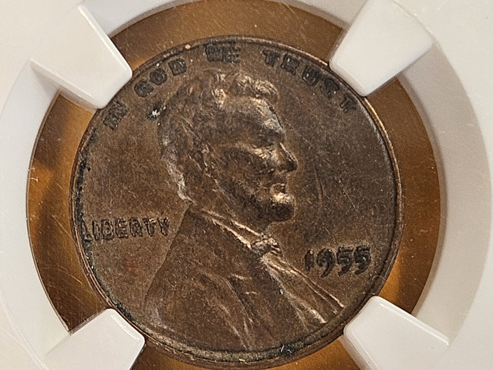 *** HIGHLIGHT *** KEY VARIETY! NGC 1955 DOUBLED DIE OBVERSE Wheat cent in AU-Details!! - 4
