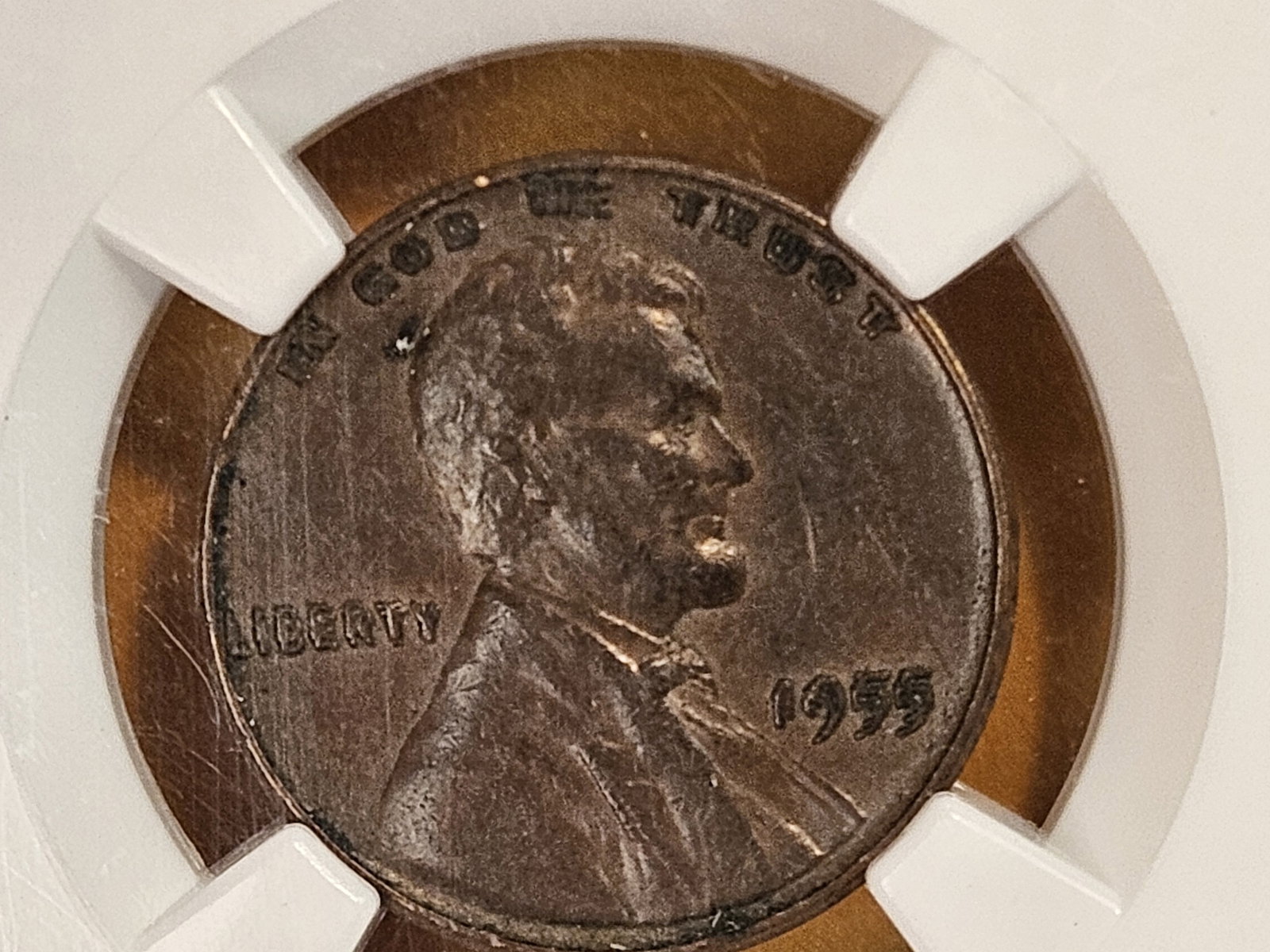 *** HIGHLIGHT *** KEY VARIETY! NGC 1955 DOUBLED DIE OBVERSE Wheat cent in AU-Details!! - 6
