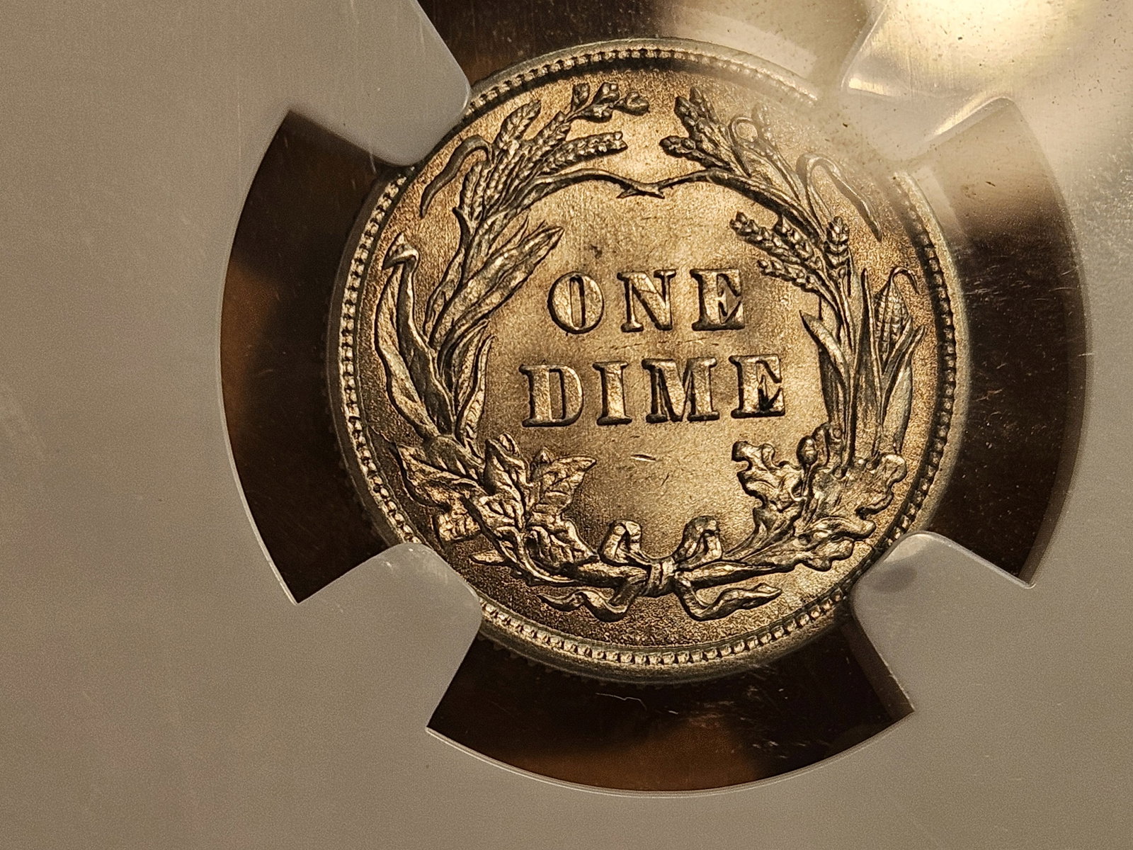 NGC 1914 Barber Dime in Mint State 62 - 6