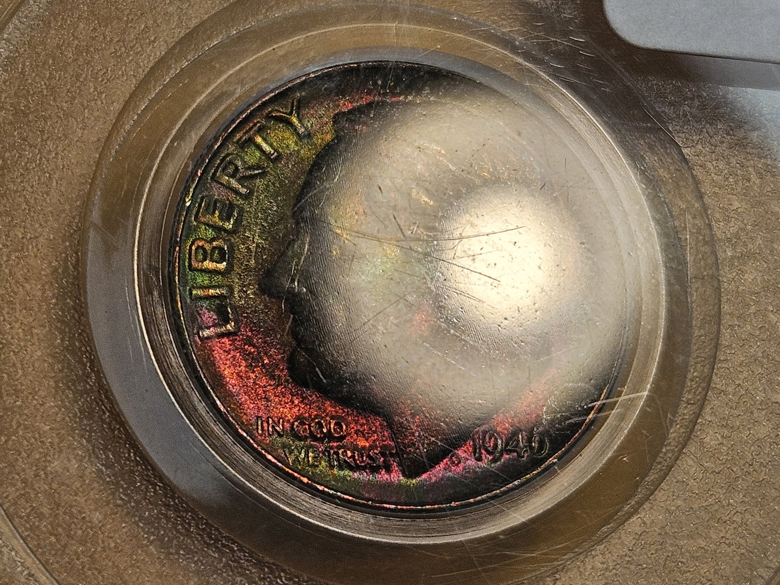 GEM! OGH! Toned PCGS 1946-S silver Roosevelt Dime in Mint State 66 - 3