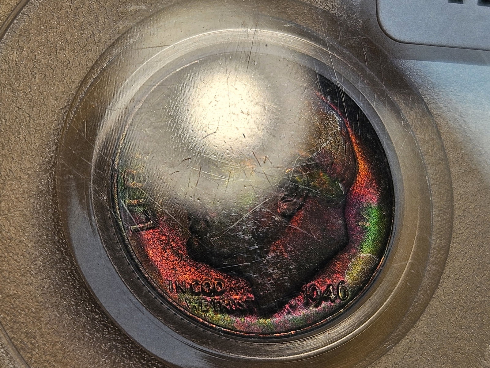 GEM! OGH! Toned PCGS 1946-S silver Roosevelt Dime in Mint State 66 - 4