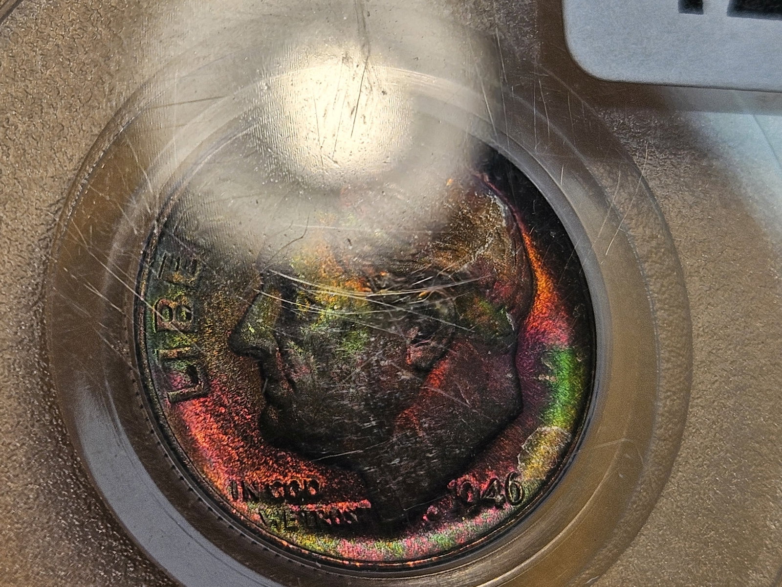 GEM! OGH! Toned PCGS 1946-S silver Roosevelt Dime in Mint State 66 - 5