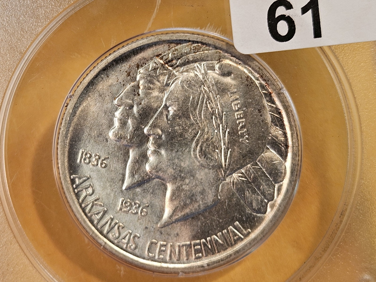 PCGS OGH 1937-S Arkansas Commemorative silver Half Dollar in Mint State 64 - 4