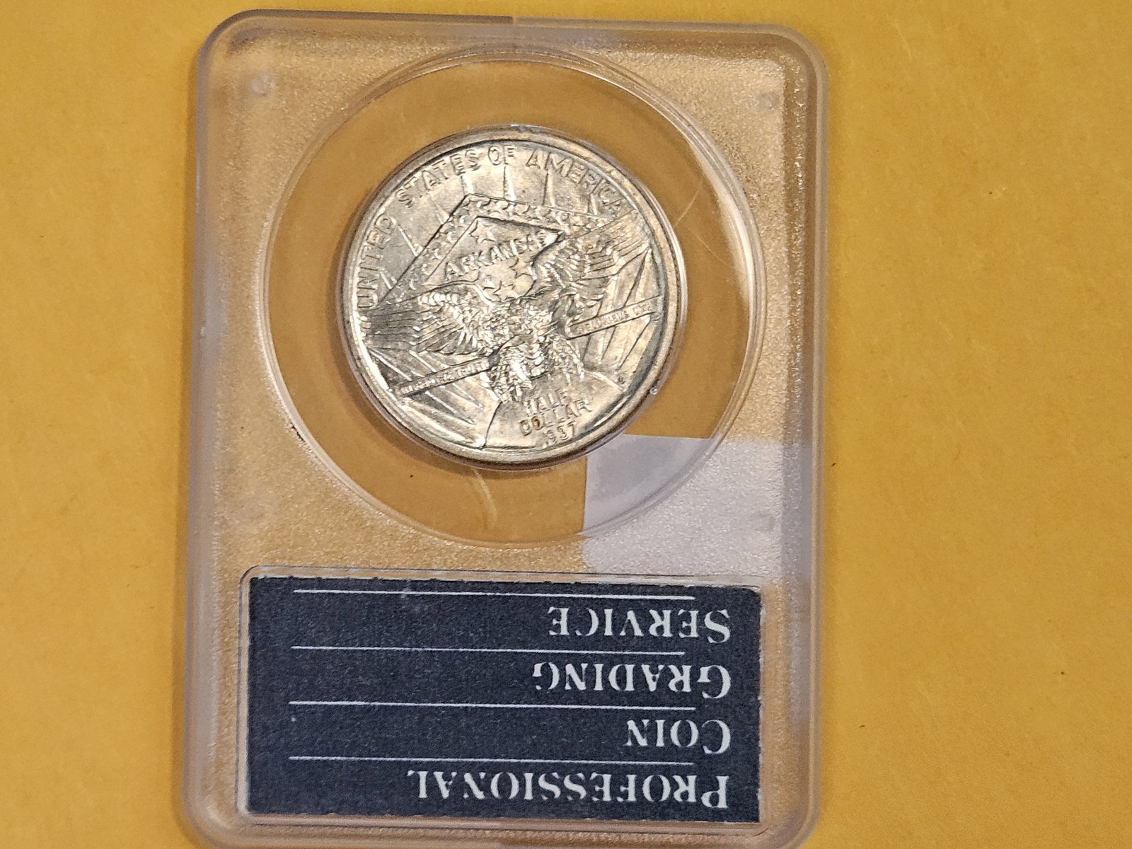 PCGS OGH 1937-S Arkansas Commemorative silver Half Dollar in Mint State 64 - 5