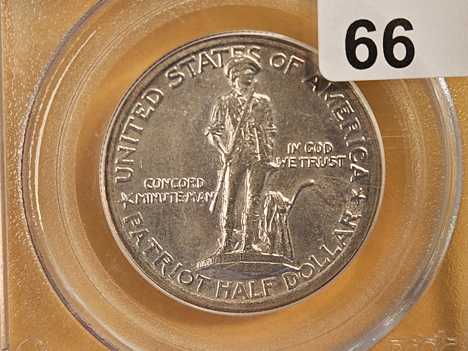 PCGS OGH 1925 Lexington Commemorative Silver Half Dollar in Mint State 64 - 3
