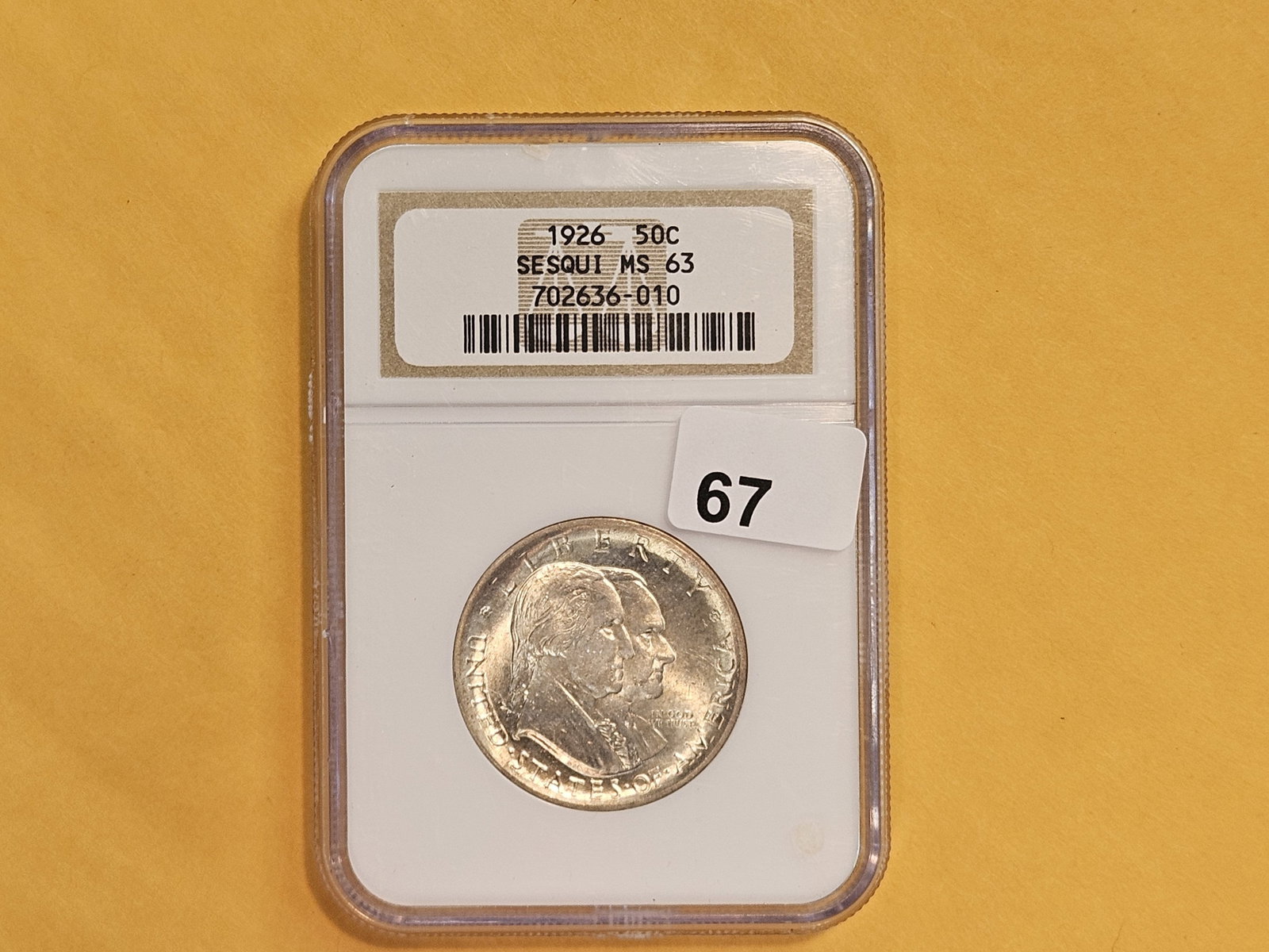 NGC 1926 Sesquicentennial Commemorative silver half dollar in Mint State 63 - 2