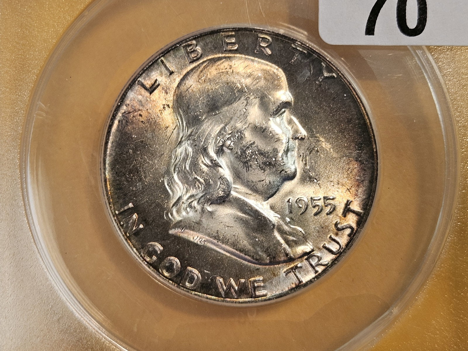 VARIETY! ANACS BUGS BUNNY 1955 Franklin half Dollar in Mint State 63 (1 of 9)