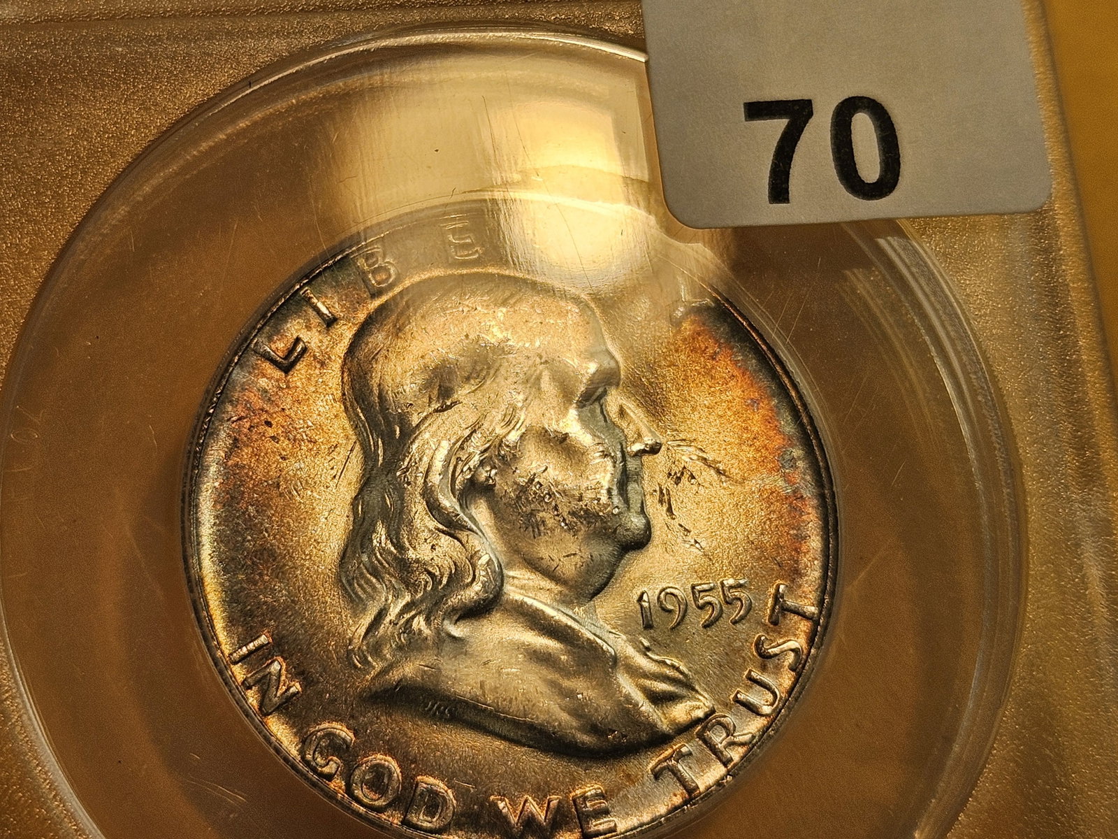 VARIETY! ANACS BUGS BUNNY 1955 Franklin half Dollar in Mint State 63 - 5