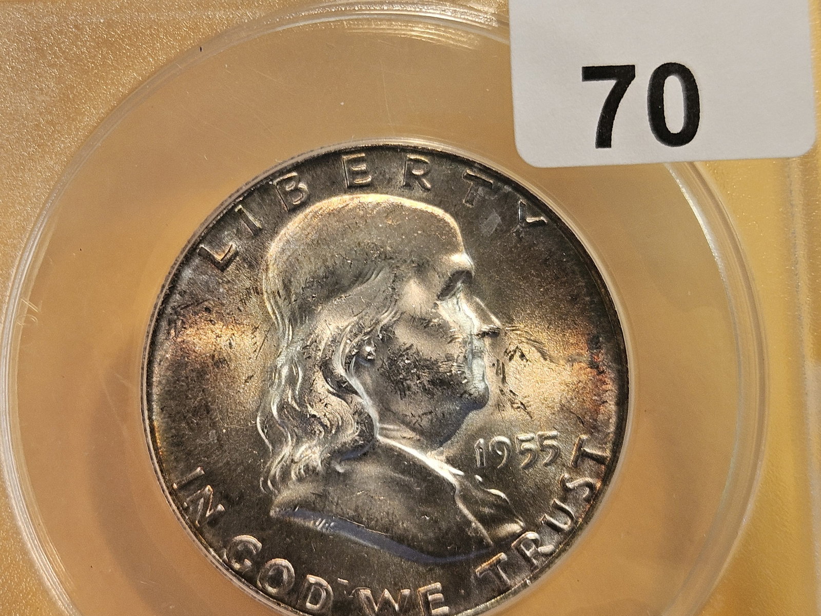 VARIETY! ANACS BUGS BUNNY 1955 Franklin half Dollar in Mint State 63 - 6