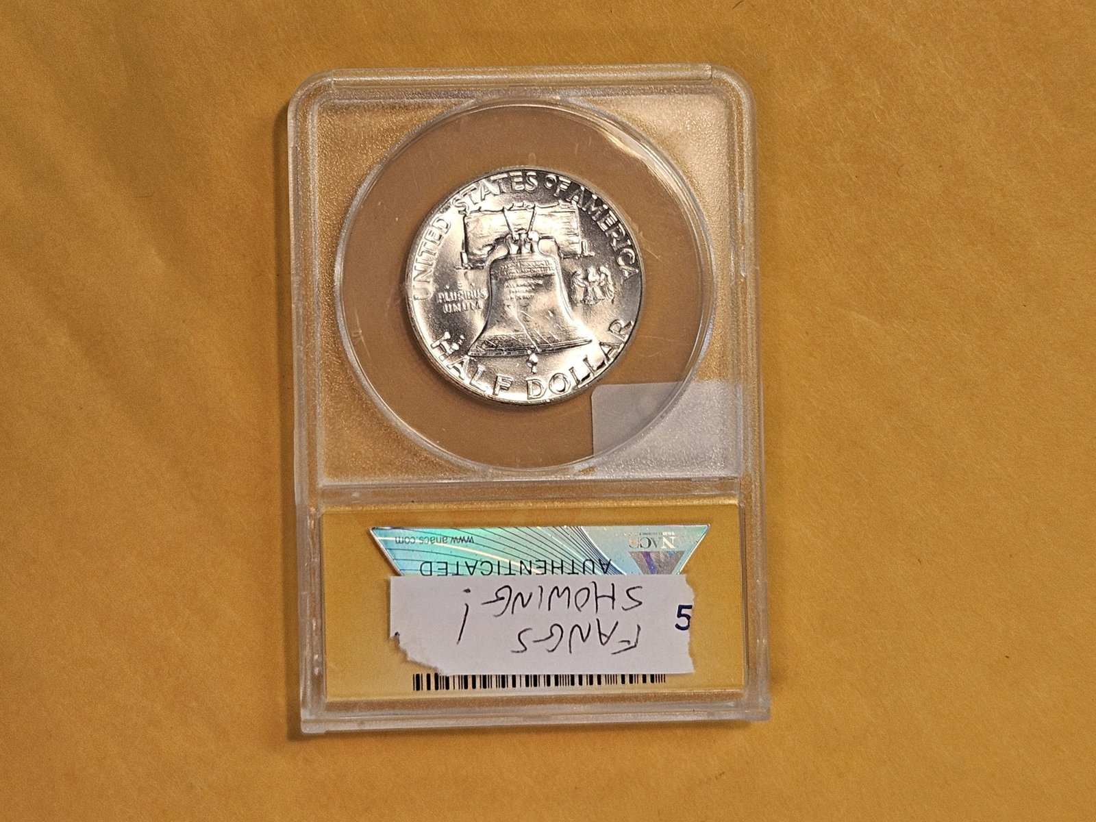 VARIETY! ANACS BUGS BUNNY 1955 Franklin half Dollar in Mint State 63 - 7