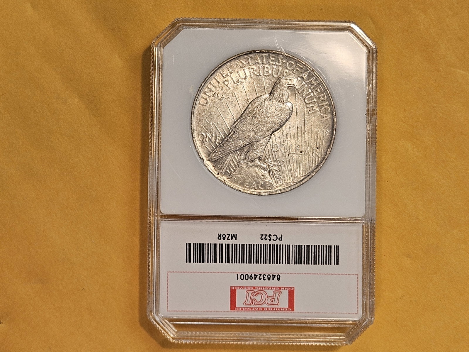 PCI 1922 Peace Silver Dollar in About Uncirculated - 50 - 3