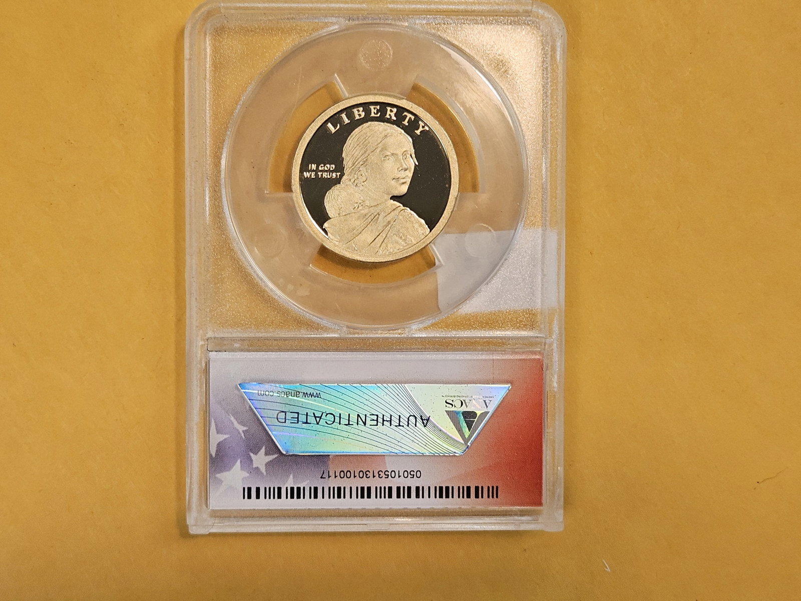 PERFECT! ANACS 2015-S Native American Dollar in Proof 70 Deep Cameo - 3