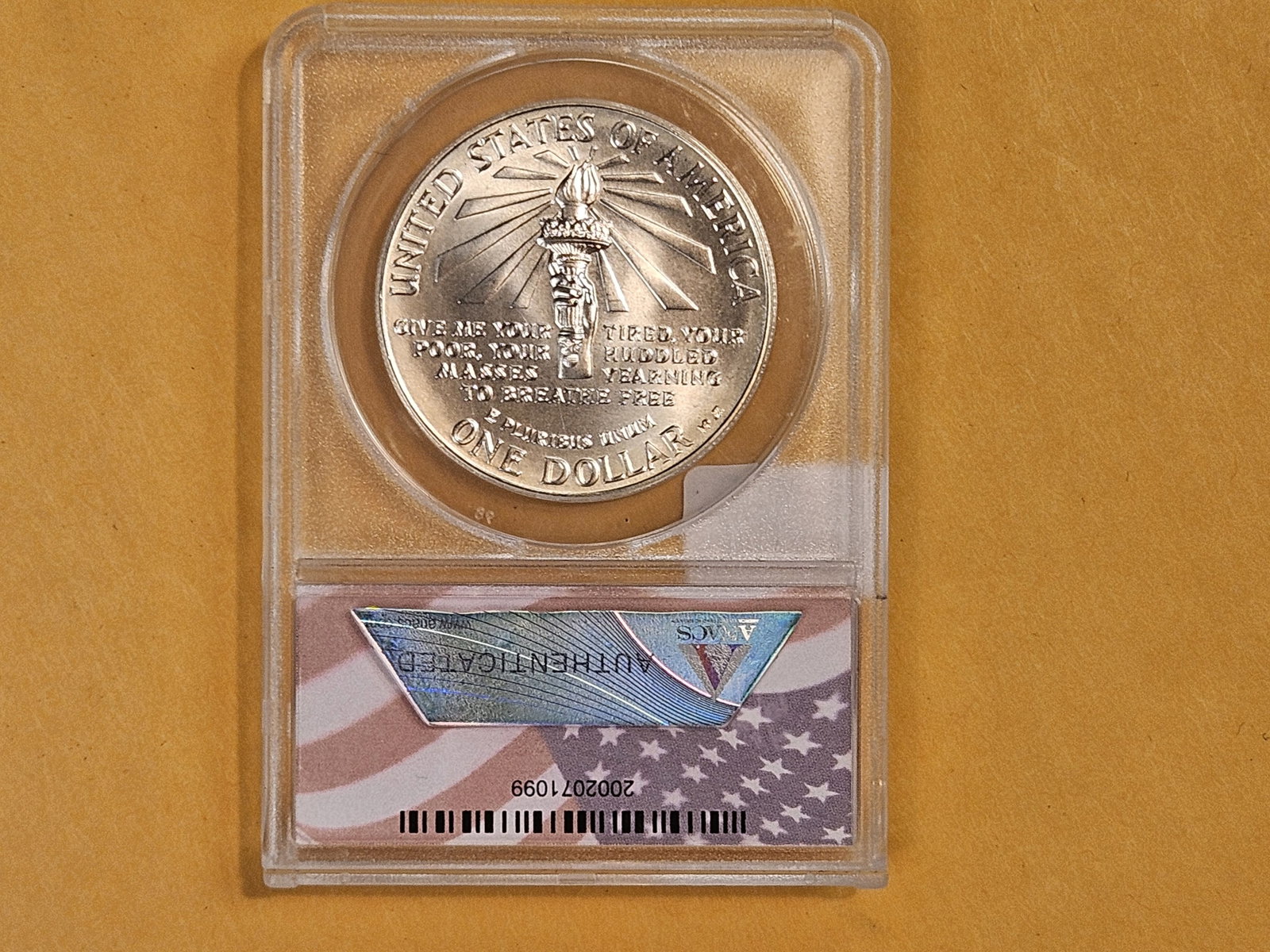 PERFECT! ANACS 1986-P Commemorative silver Dollar in Mint State 70 - 2