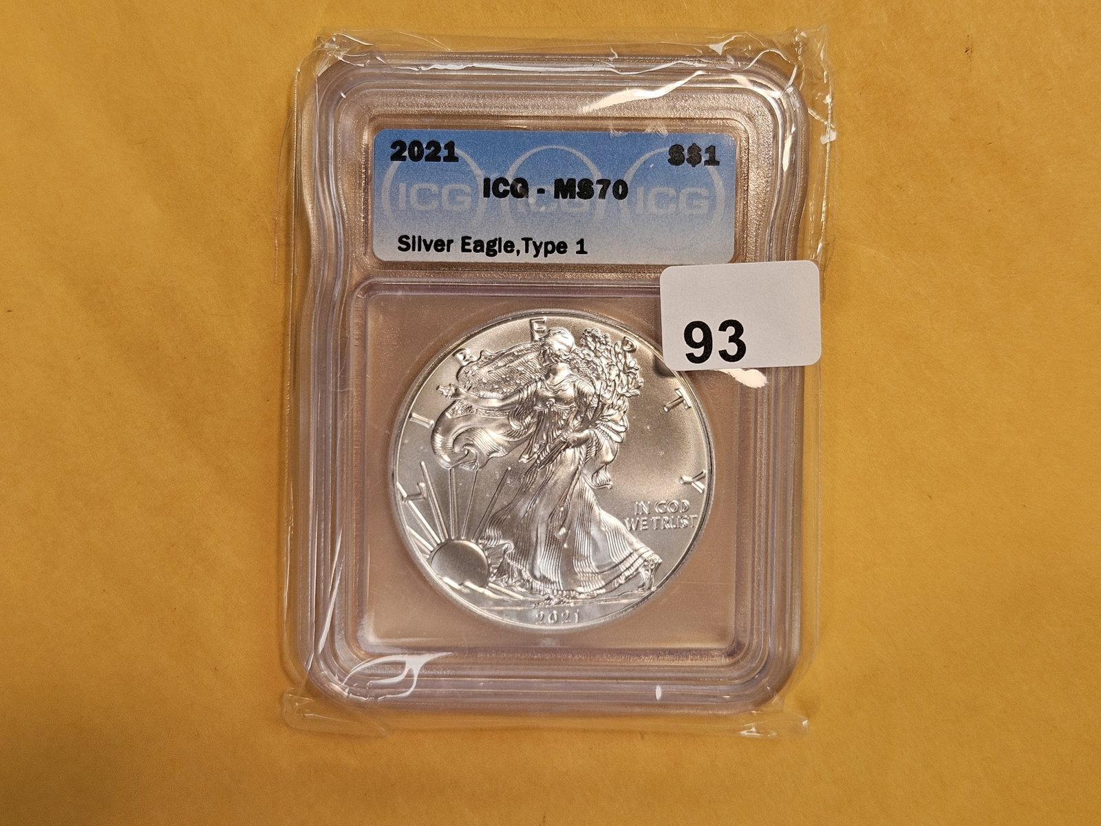 PERFECT! ICG 2021 American Silver Eagle in Mint State 70: Perfect Grade