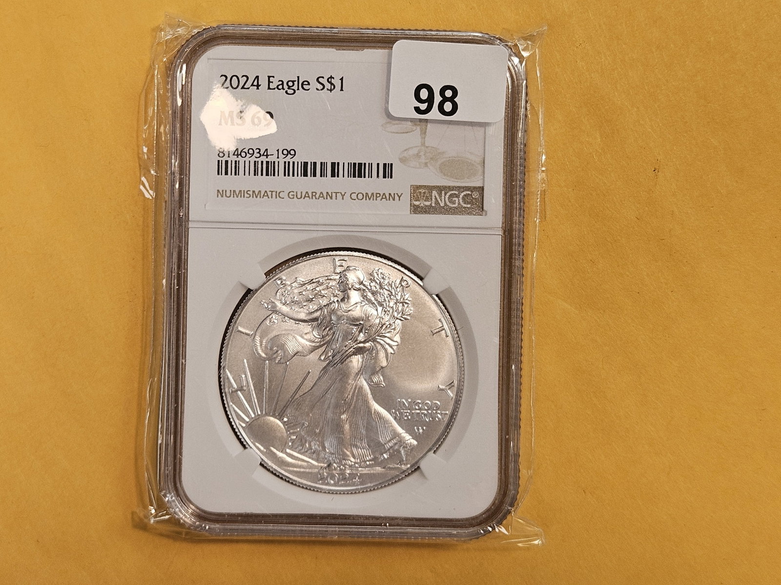 NGC 2024 American Silver Eagle in Mint State 69 (1 of 2)