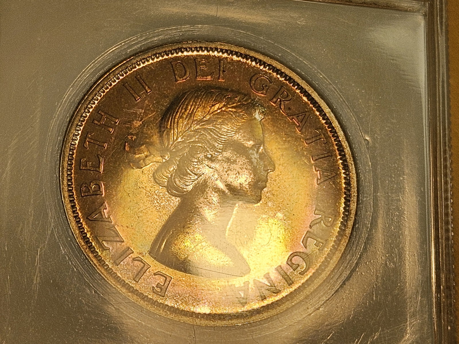 GEM! PCI 1963 Canada silver Dollar in Mint State 65 Prooflike - 8