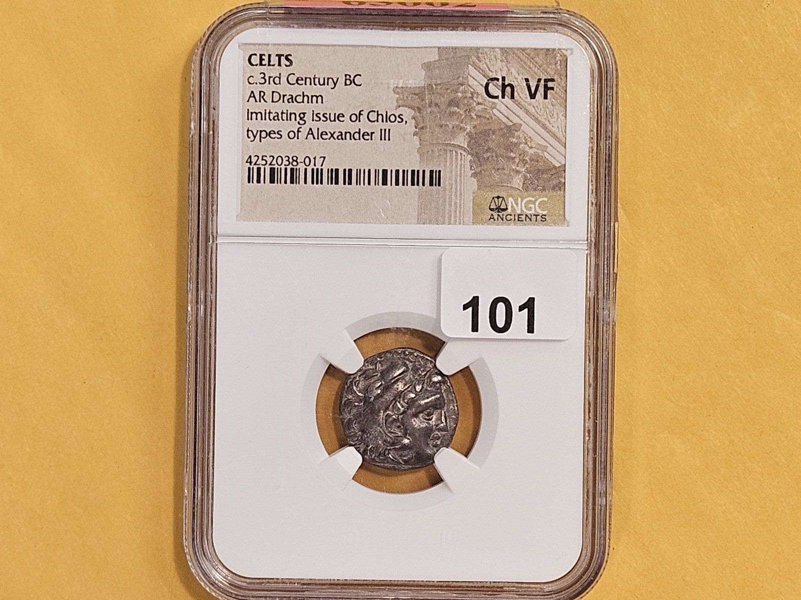 ANCIENT! NGC c 3rd Century BC Drachm in Choice Very Fine - 2