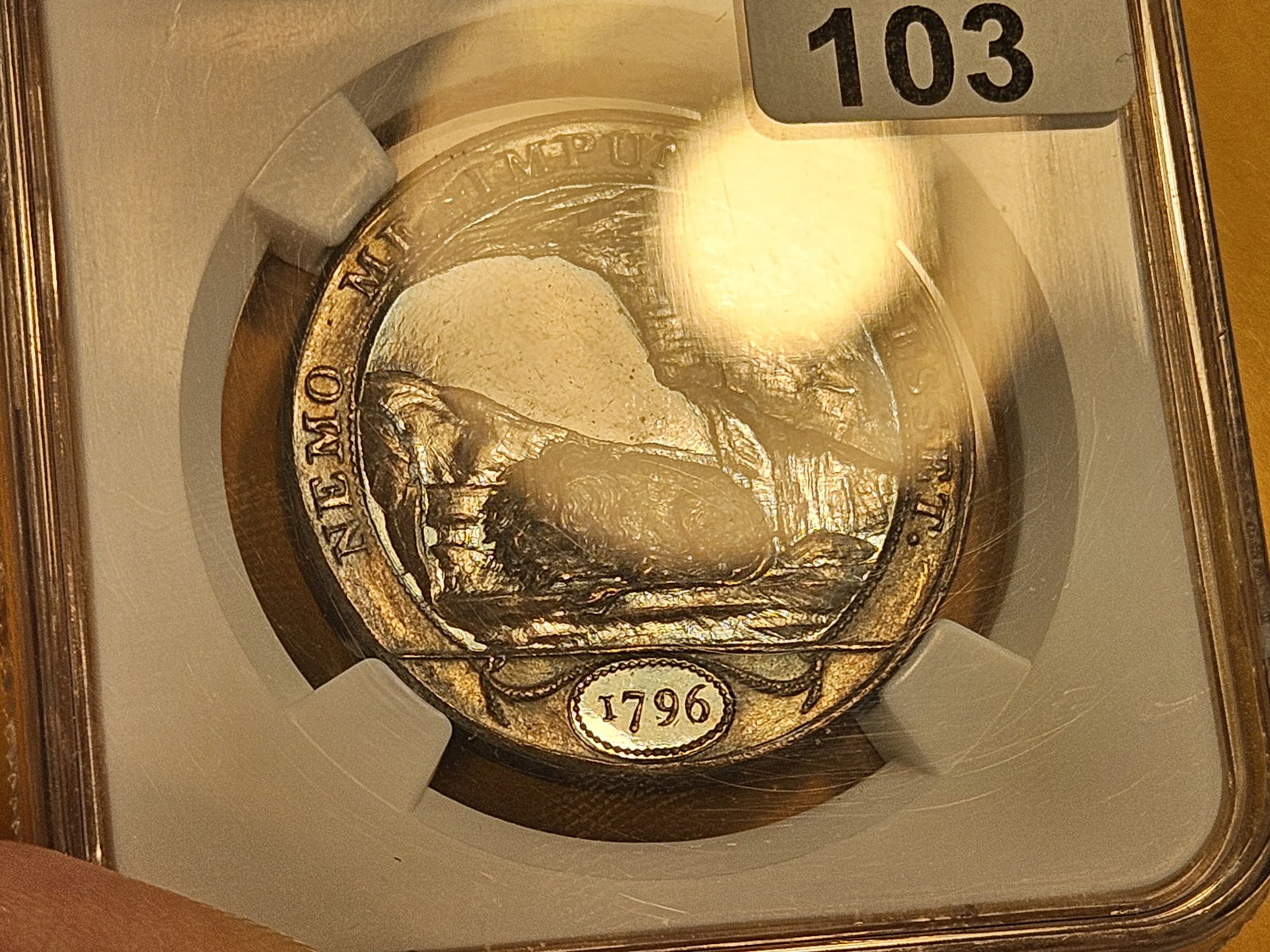 CONDER! NGC 1796 Conder Token in Mint State 63 Brown Prooflike! - 10