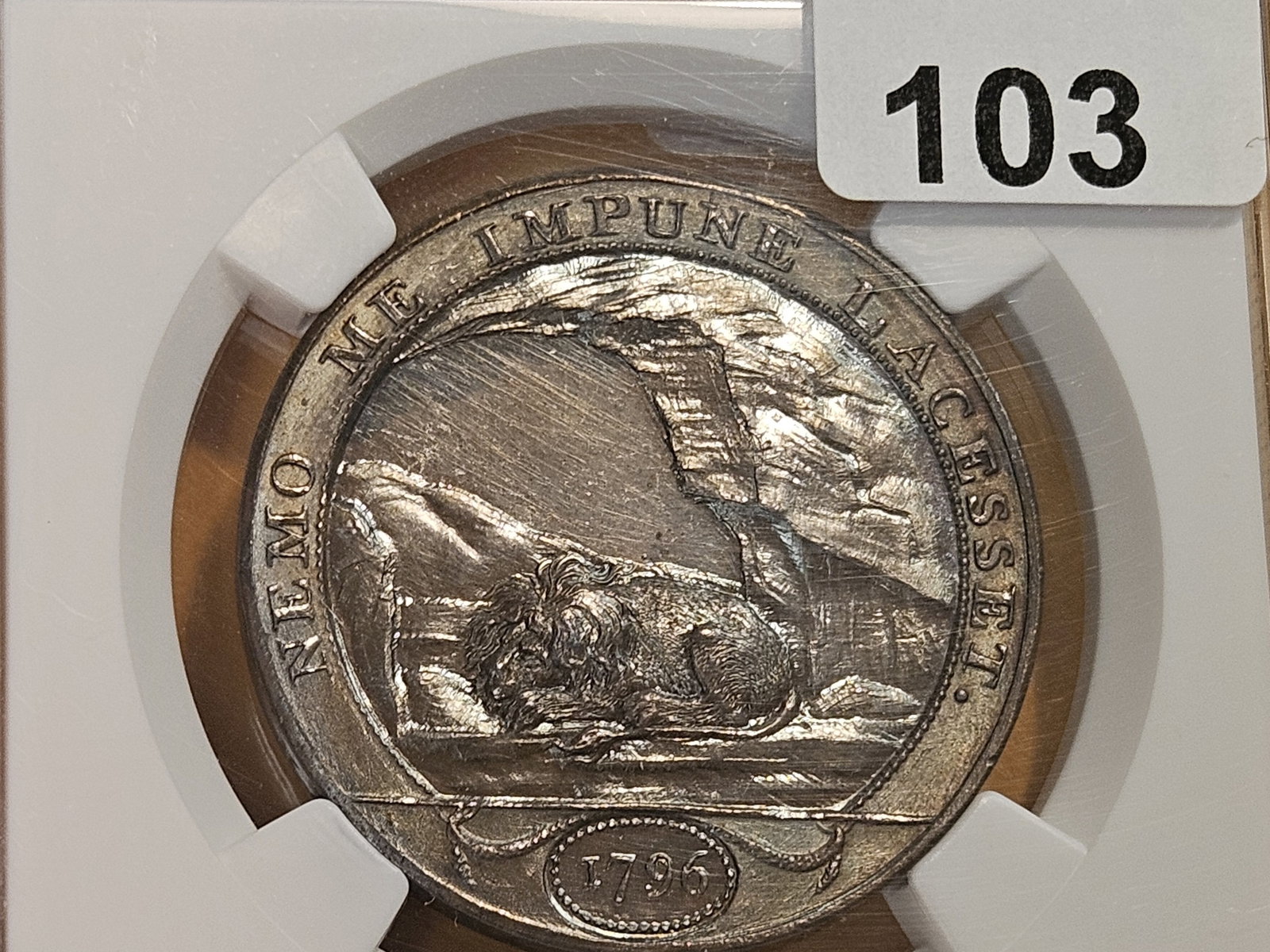 CONDER! NGC 1796 Conder Token in Mint State 63 Brown Prooflike! - 7