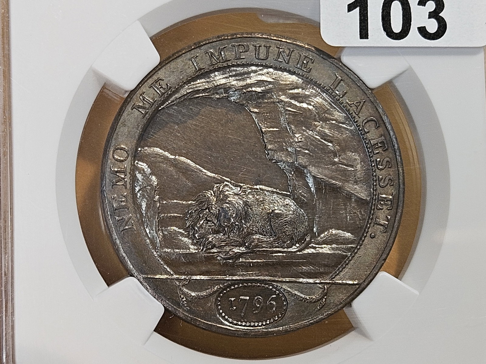 CONDER! NGC 1796 Conder Token in Mint State 63 Brown Prooflike! - 8