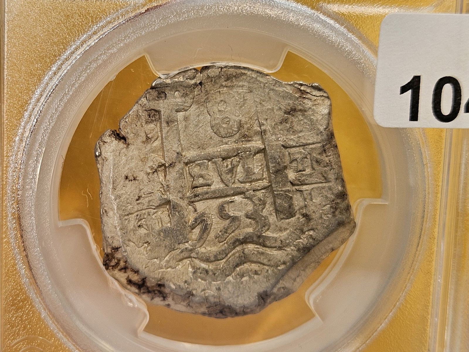 * Scarce * PCGS 1753-P q Bolivia 8 reals in About Uncirculated - 50 - 5