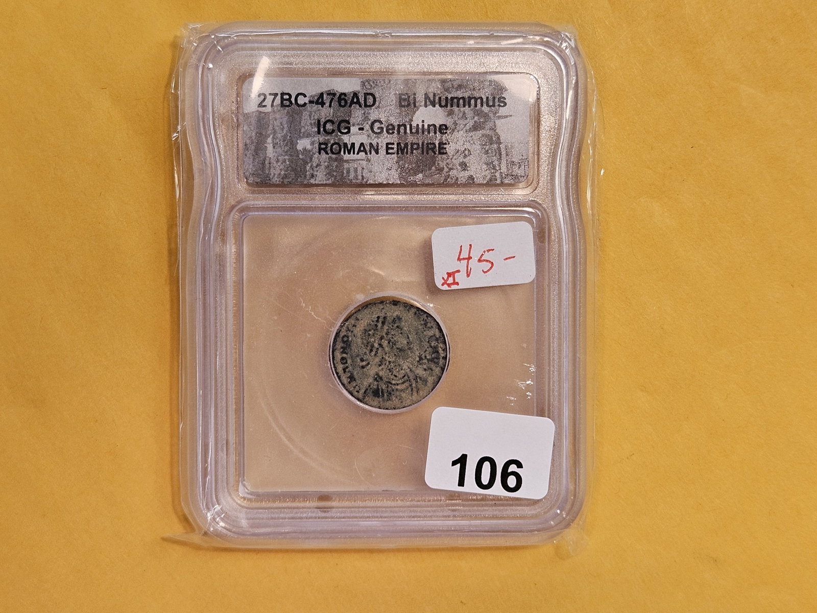 ANCIENT! ICG 27 BC - 476 AD Bi Nummus - 2