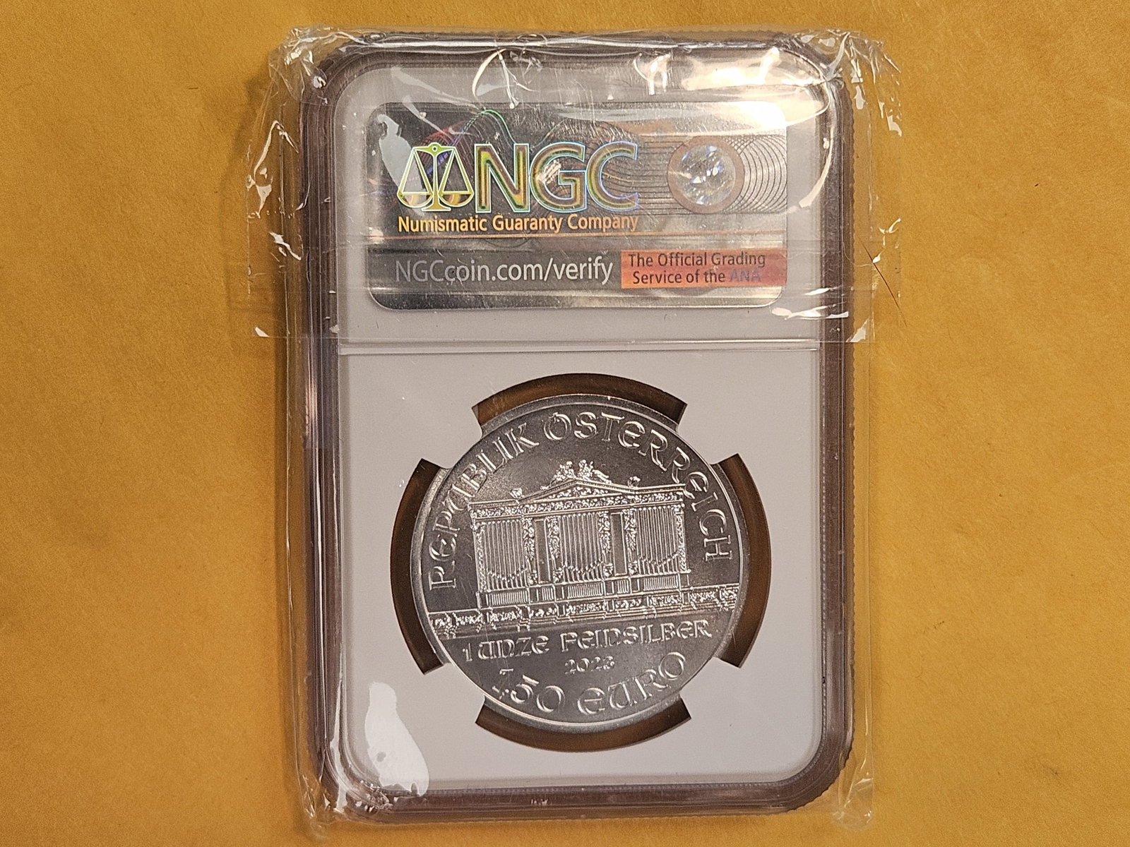 PERFECT! NGC 2023 Austria Silver 1.5 Euro in Mint State 70 - 2
