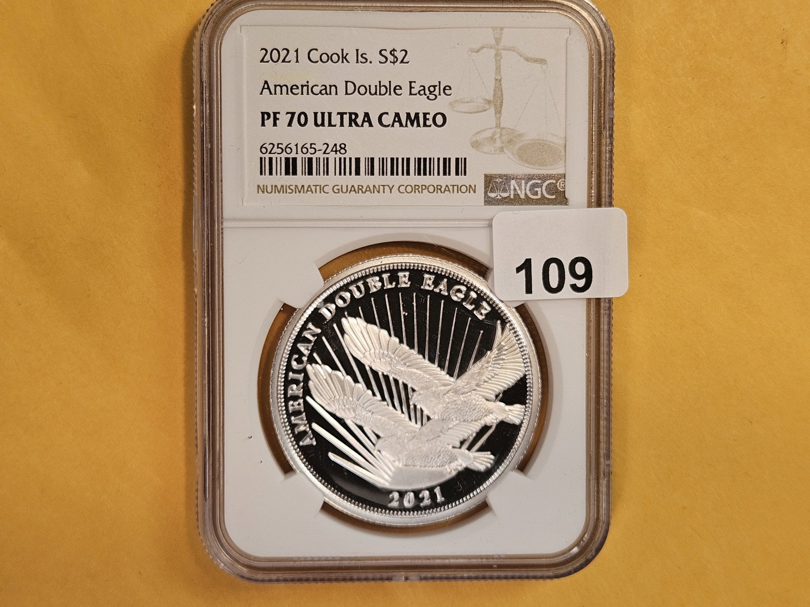 PERFECT! NGC 2021 Cook Islands silver 2 dollars in Proof 70 Ultra Cameo: Perfect Grade