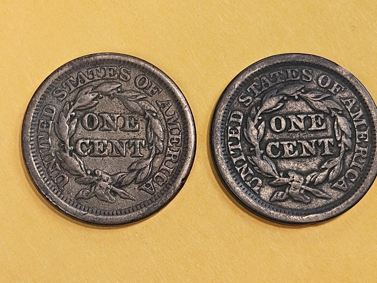 1848 and 1854 Braided Hair Large Cents - 3
